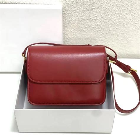 WOMEN'S LUXURY BURGUNDY TRIOMPHE HANDBAG